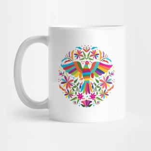 Otomi-Inspired Bird Design Mug